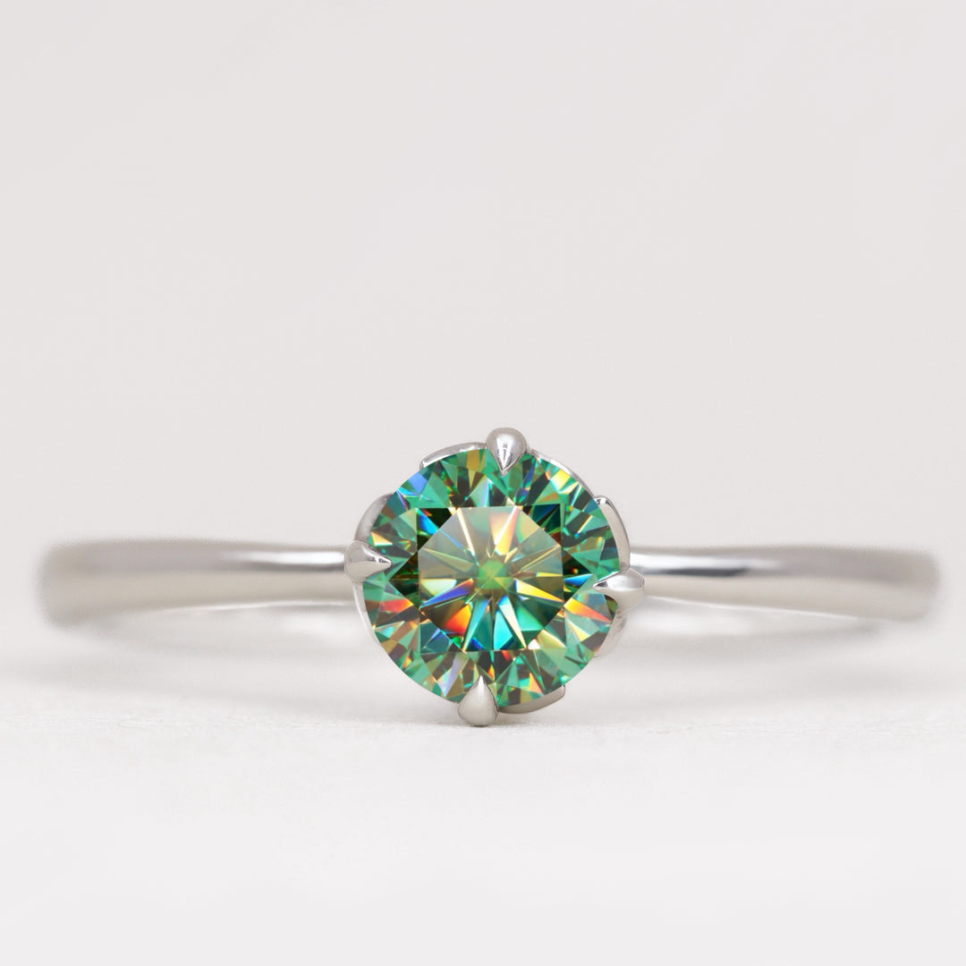 Rose Green Moissanite