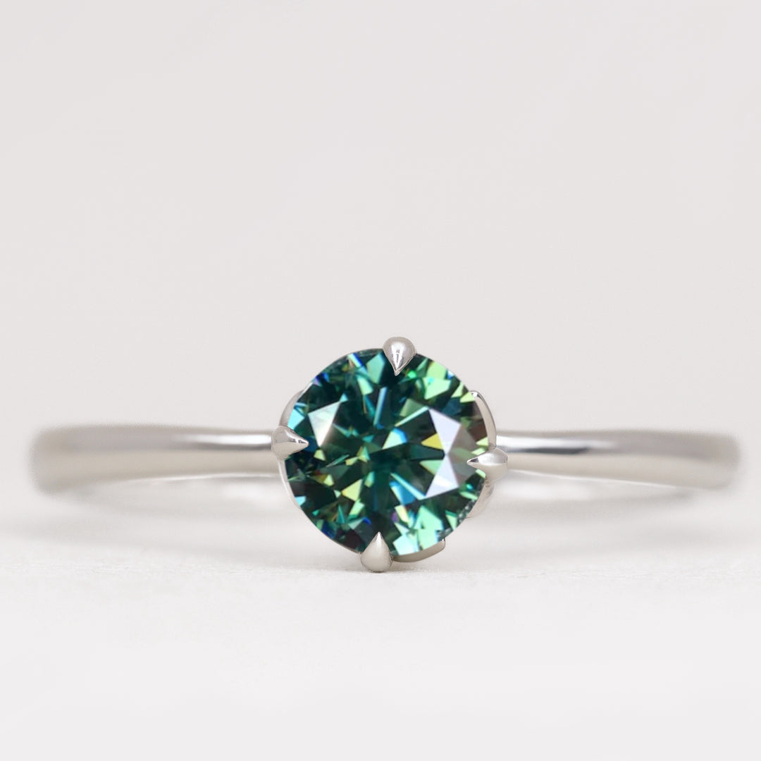 Rose Teal Moissanite