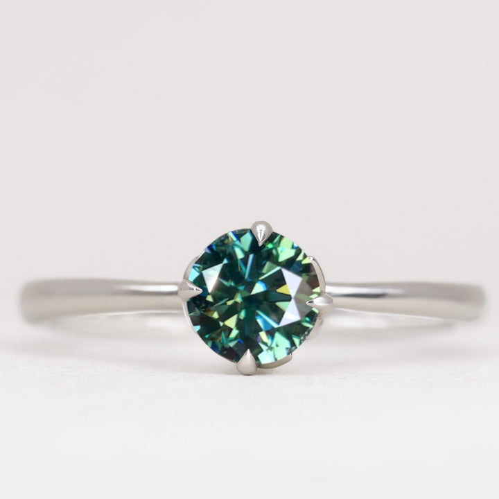 Rose Teal Moissanite
