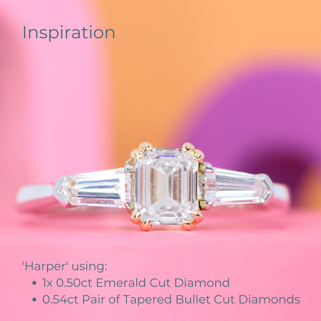 White Diamond | 0.50ct Emerald Cut, Loose Gemstone