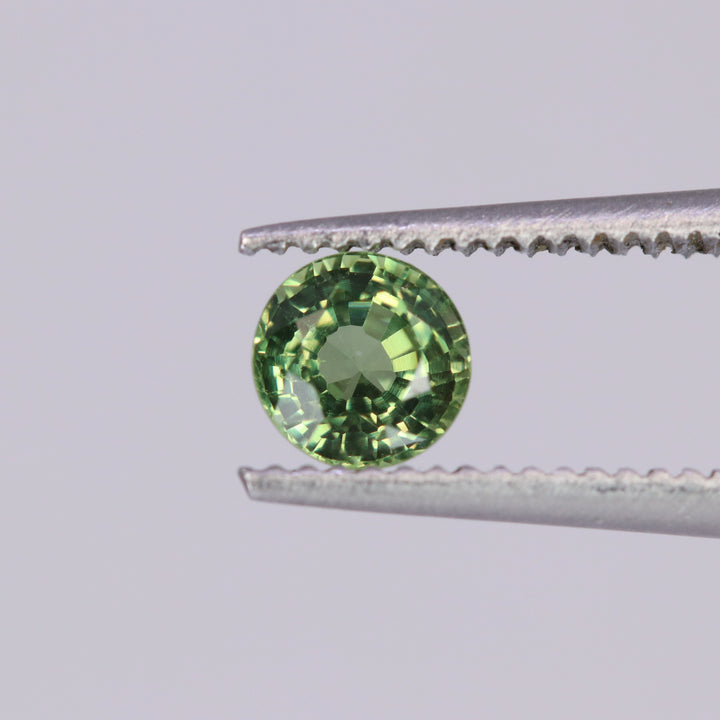 Green Sapphire | 0.63ct Round Mixed Cut, Loose Gemstone Loose Gemstones