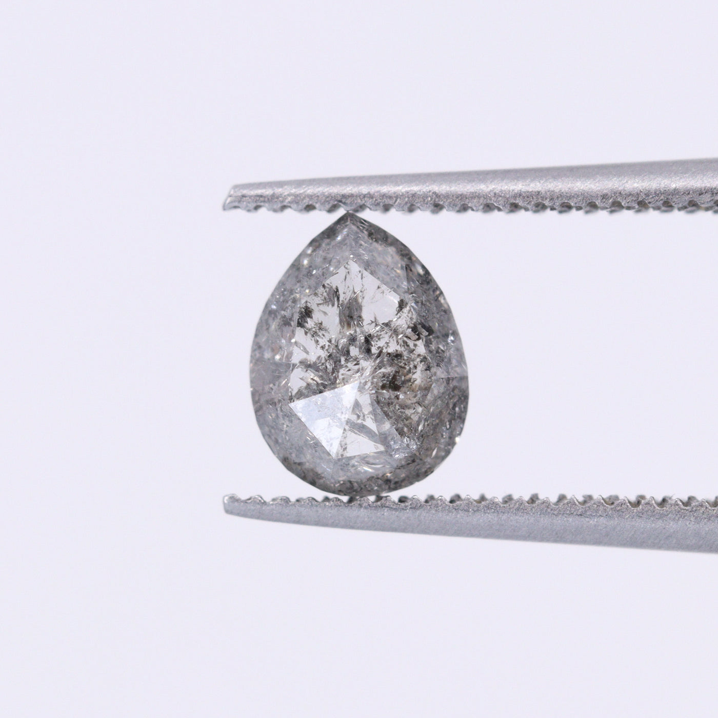 Salt and Pepper Diamond | 0.72ct Pear Cut, Loose Gemstone