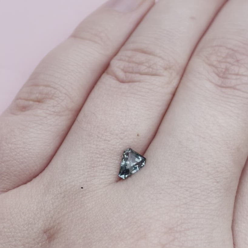 Teal Sapphire | 0.67ct Elongated Cut-Corner Trilliant, Loose Gemstone