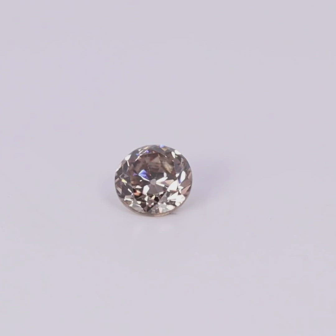 Cognac Diamond | 0.39ct Round Brilliant Cut, Loose Gemstone