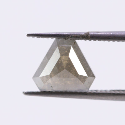 Salt and Pepper Diamond | 1.12ct Cut-Corner Trilliant, Loose Gemstone