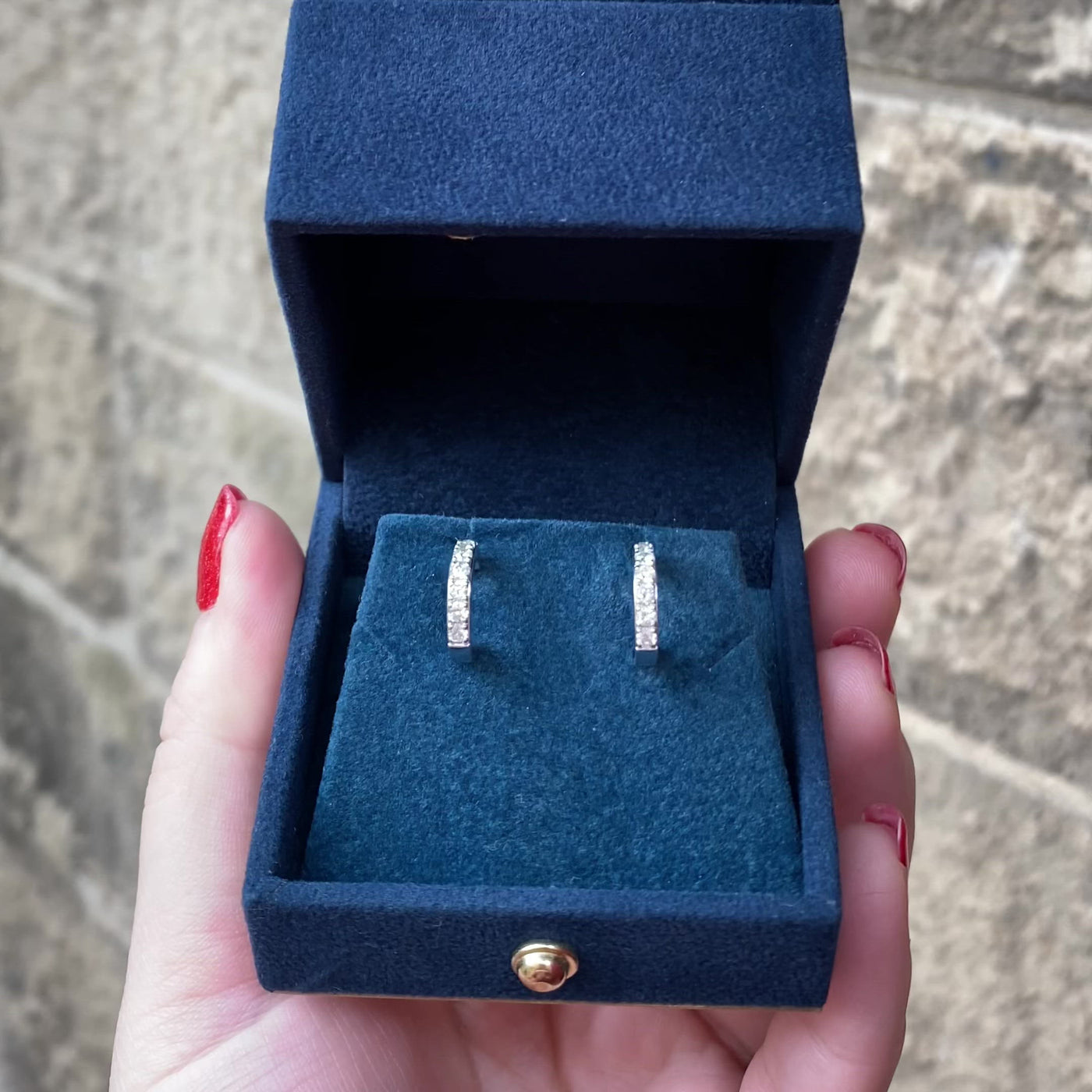 Aster - Mid Lab Grown Diamond Set Huggie Earrings - Made-to-Order