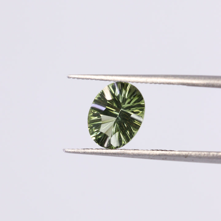 Green Tourmaline | 1.53ct Optix Oval Cut, Loose Gemstone Loose Gemstones