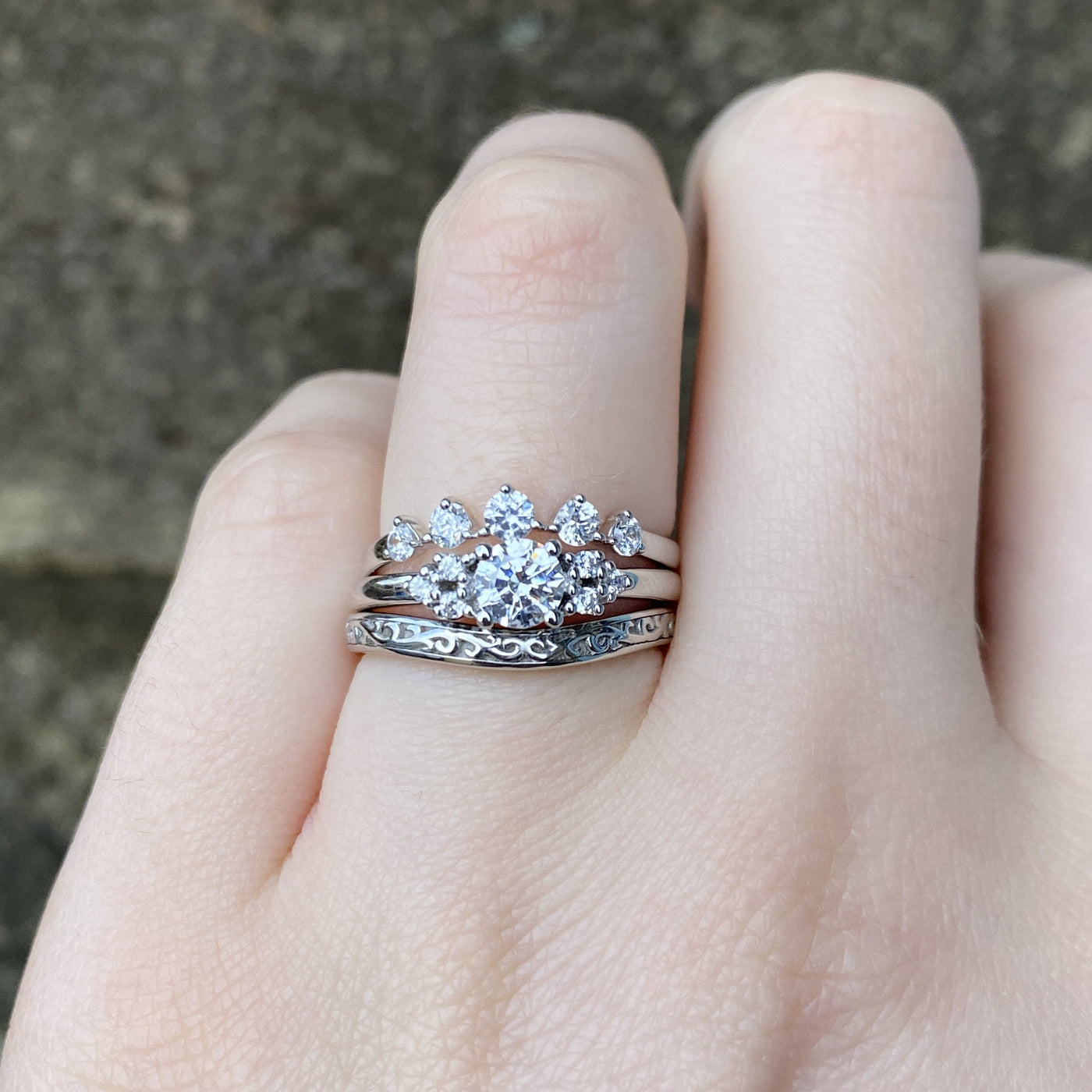 Henrietta - Round Brilliant Cut White Diamond Engagement Ring - Made To Order