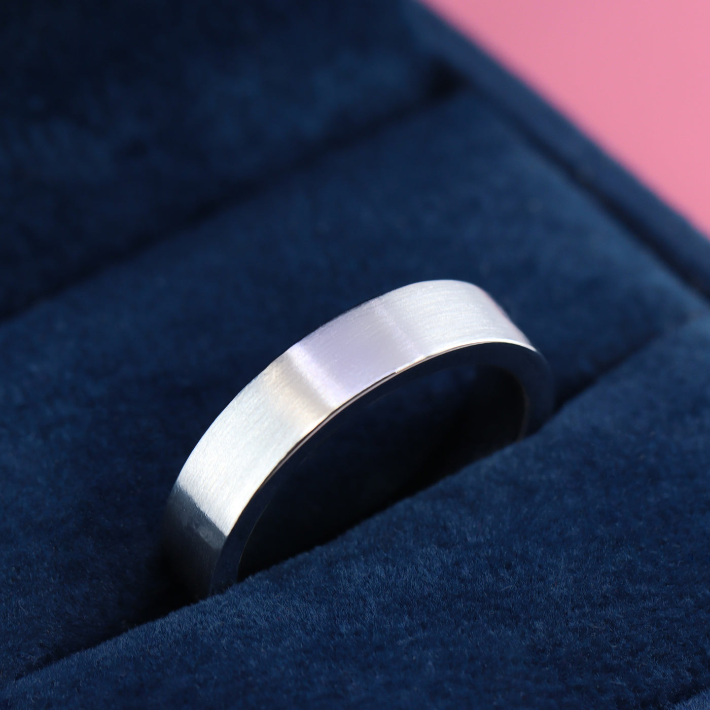 Jonathan - Single Edge Black Diamond Set Mens Wedding Ring - Made-to-Order
