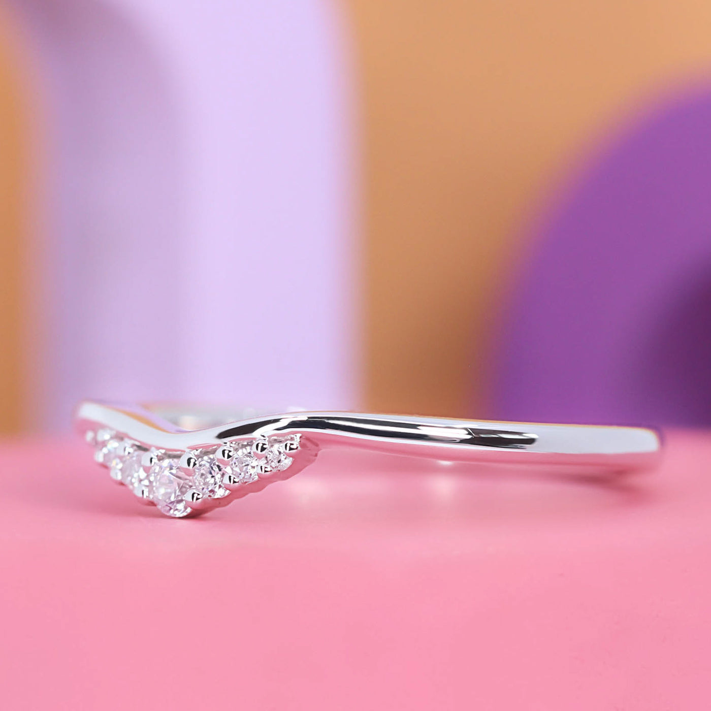 Violet - Crown Tiara Diamond Set Wedding Ring - Made-to-Order