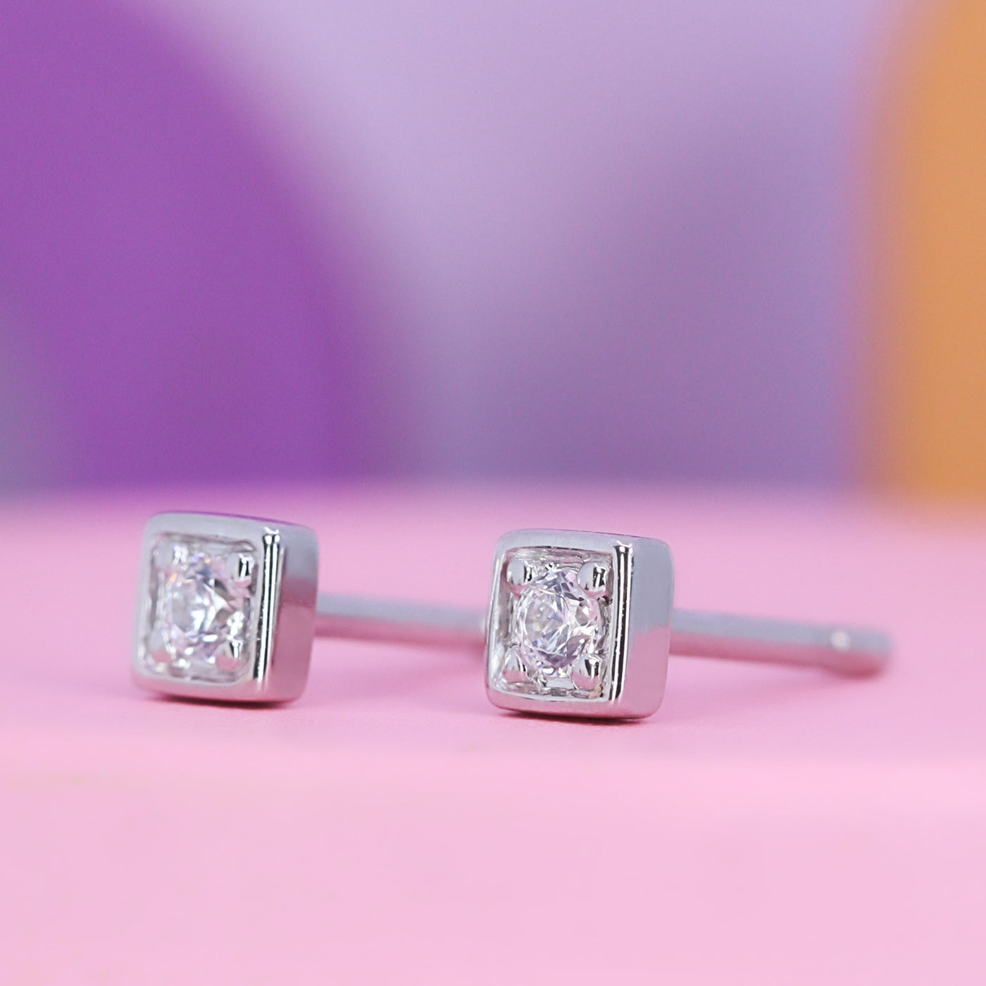 Callie - Solitaire Lab Grown Diamond Set Studs - Made-to-Order
