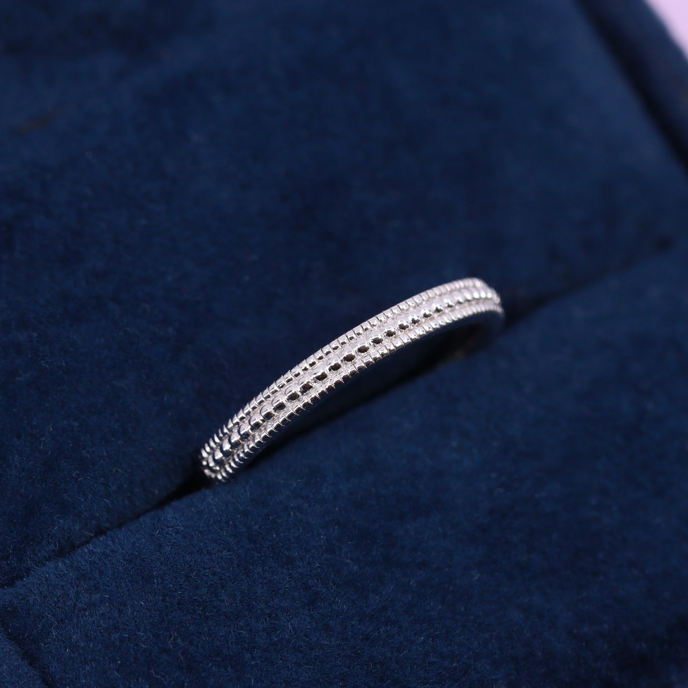 Quinn - Vintage Style Beaded Full-Eternity Style Wedding Ring - Made-t ...