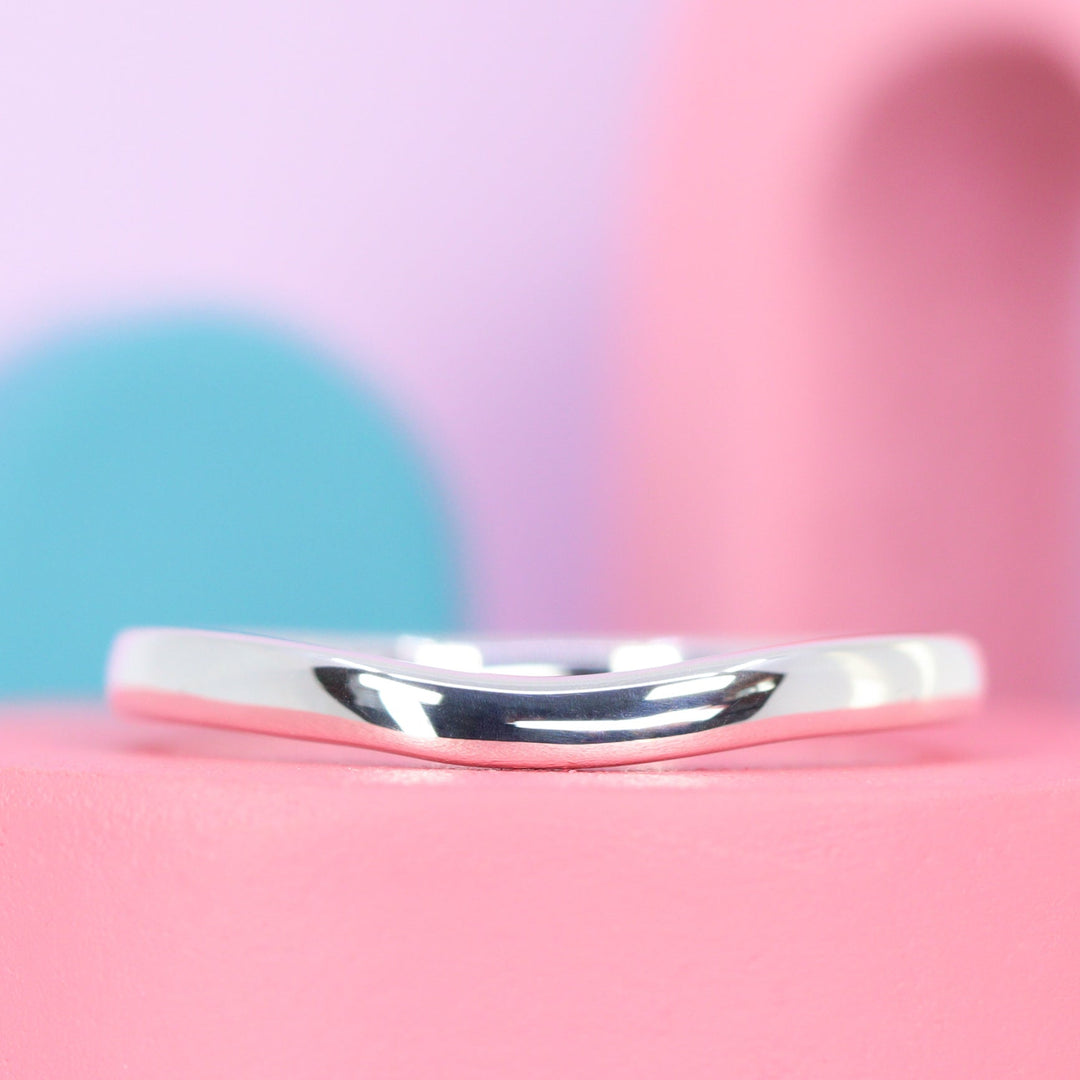 Peggy - Polished Wave Wedding Ring 1.8mm Width - Made-to-Order