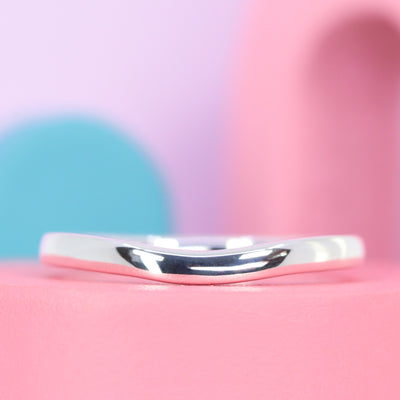 Peggy - Polished Wave Wedding Ring 2.3mm Width - Made-to-Order