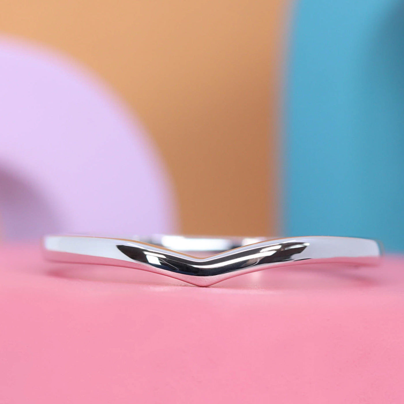 Clara - Polished Wishbone Shaped Wedding Ring 1.8mm Width - Made-to-Order