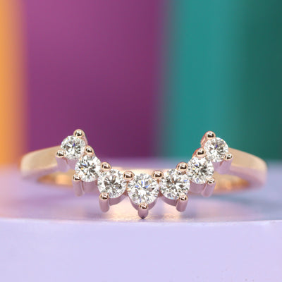 Winter & Jade - Bridal Set - Salt and Pepper Diamond Halo Engagement Ring and Diamond Set Tiara Wedding Ring - Made-to-Order