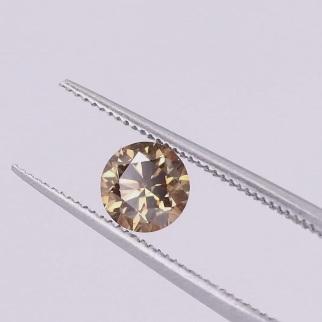 Cognac Diamond | 1.10ct Round Brilliant Cut, Loose Gemstone