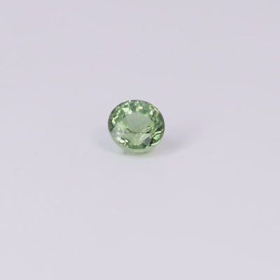 Green Sapphire | 0.63ct Round Mixed Cut, Loose Gemstone